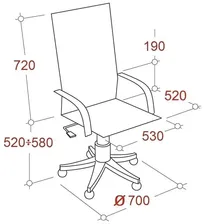 EasyChair Кресло VT_EChair-641 TPU к/з черный, пластик серый , 1 шт. компьютерное кресло